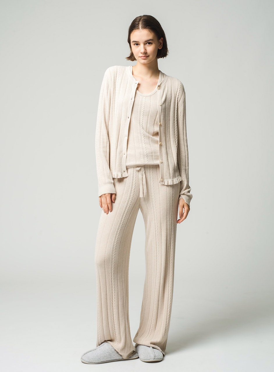 ケーブル ニット パンツ コージーシックウルトラライト