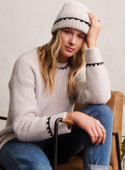 リブプルオーバー ブランケットステッチ コージーシック