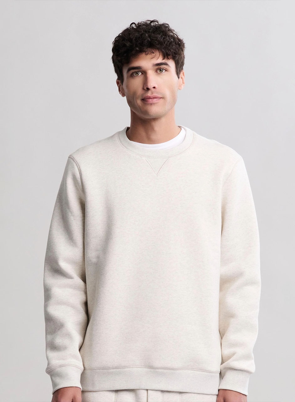 メンズ クルーネック スウェットシャツ フリース