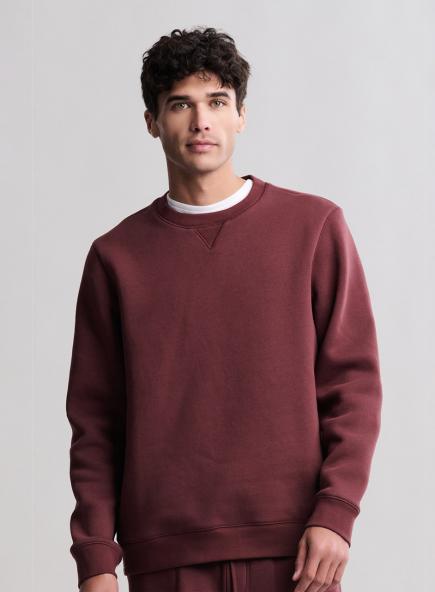 メンズ クルーネック スウェットシャツ フリース