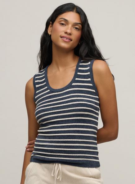 コントラスト ロープストライプ タンクトップ コージーシックウルトラライト