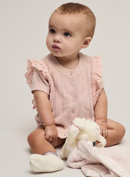 ＜セット＞ベビー コットンアイレットラッフル付き ウエア コージーシックウルトラライト