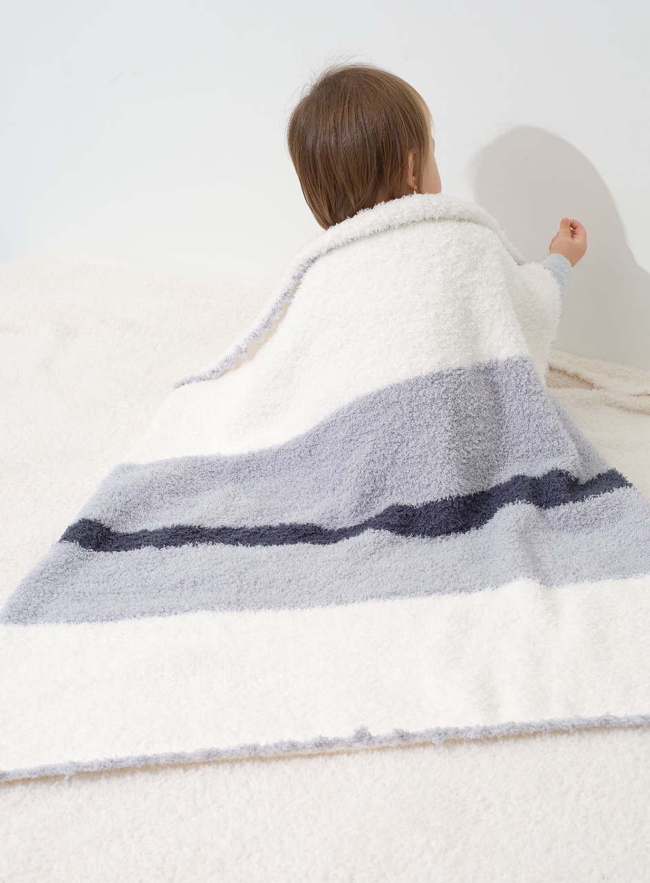 おすすめベビーブランドベアフットドリームスのBDBCC1119 Striped Receiving Blancket