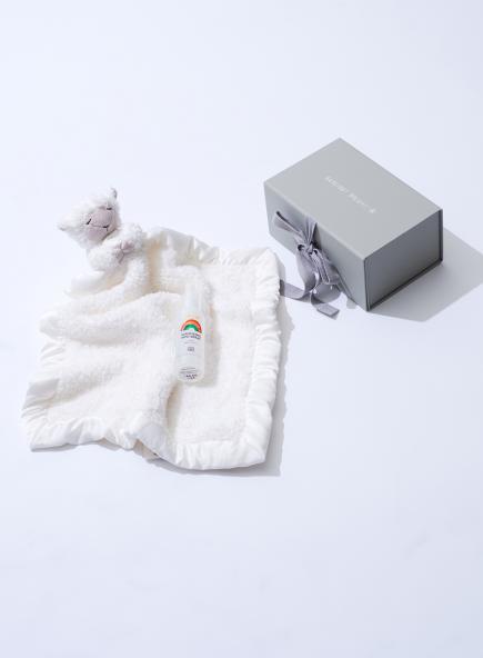 【ギフト】除菌ミストスプレー＆ひつじ付きブランケットセット