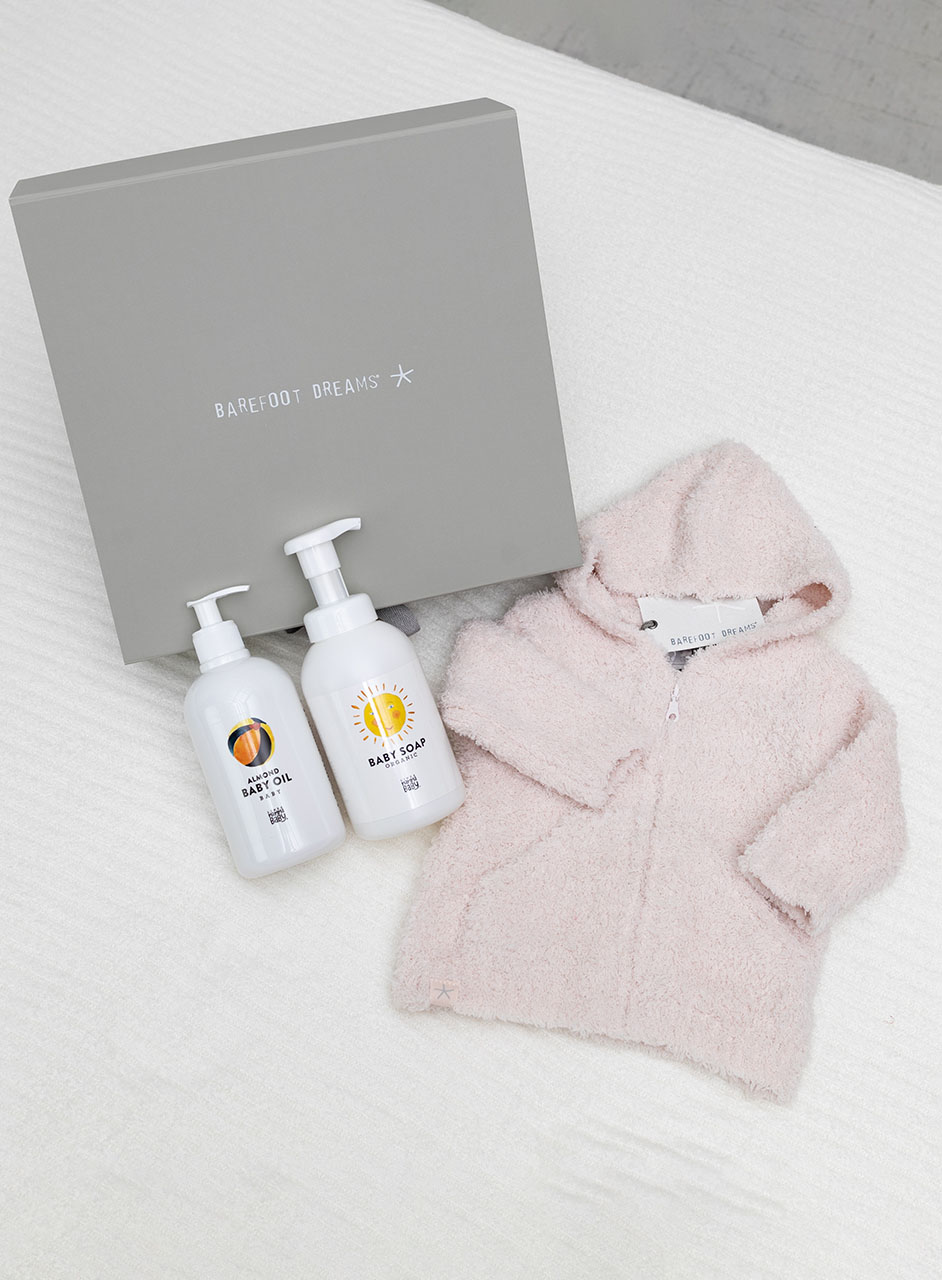 【GIFT】MammaBaby Baby Oil / Baby Soap & Hoodie 6-12month PINK